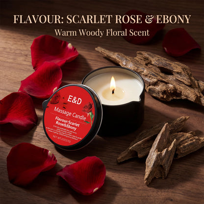 Massage Oil Candle – Aromatherapy Stress Relief Scented Candle for Skin Moisturizing & Spa Relaxation Luxury Home Wellness Candle