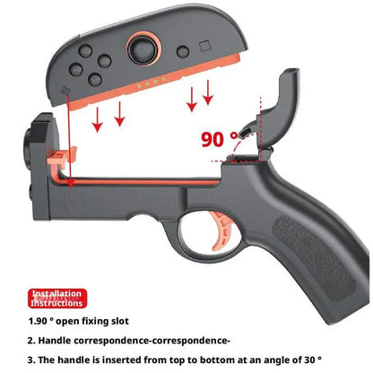 Switch2 Game Gun Controller – Left & Right Shooting Stock with Anti-Slip Grip for NS2