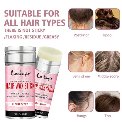 Professional Styling Wax for Women – Anti-Frizz Pomade, Smoothing Hair Mud, Messy Hair Control Rod for Natural Wigs