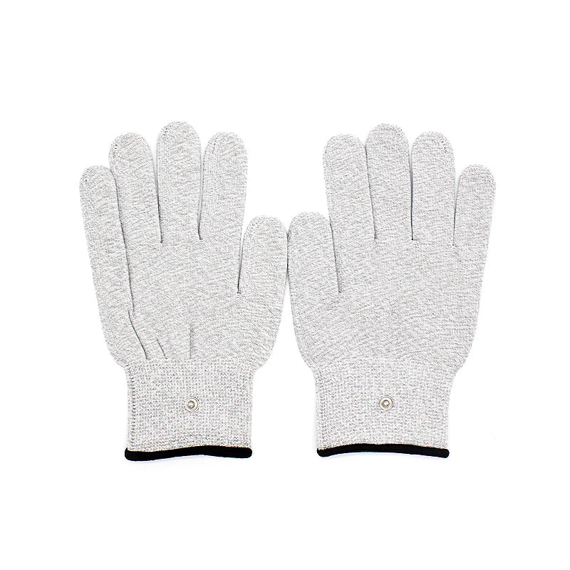 Conductive Silver Fiber Electrode Gloves & Socks – Muscle Stimulator TENS Bracer for Hand & Foot Massage