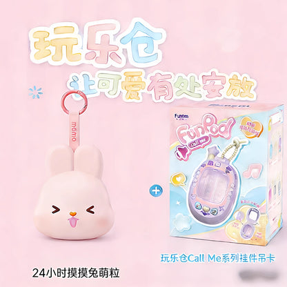 Funism Call Me Series FunPod Blind Box Pendant - Mini Bean Storage Case with Light and Cute Portable Collectible Holder