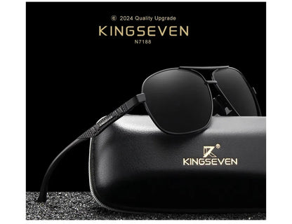 KINGSEVEN Polarized Pilot Sunglasses – UV400 HD Lens Aluminum Frame Photochromic Night Vision Eyewear for Men & Women