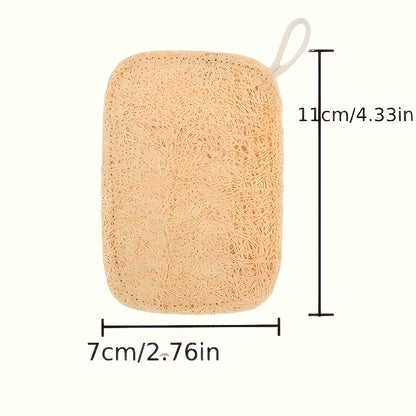 Natural Loofah Exfoliating Sponges - 6-Piece Bamboo Fiber Body Scrubbers for Shower & Bath