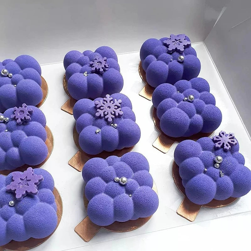 6-Cavity 3D Cloud Silicone Mold – Pastry, Dessert, Mousse, Cake, DIY Craft, Soap & Candle Baking Decoration Tool