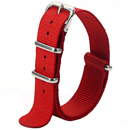 Nylon Watch Strap 16mm 18mm 20mm 22mm — Waterproof Army Sport Watch Band Replacement Belt