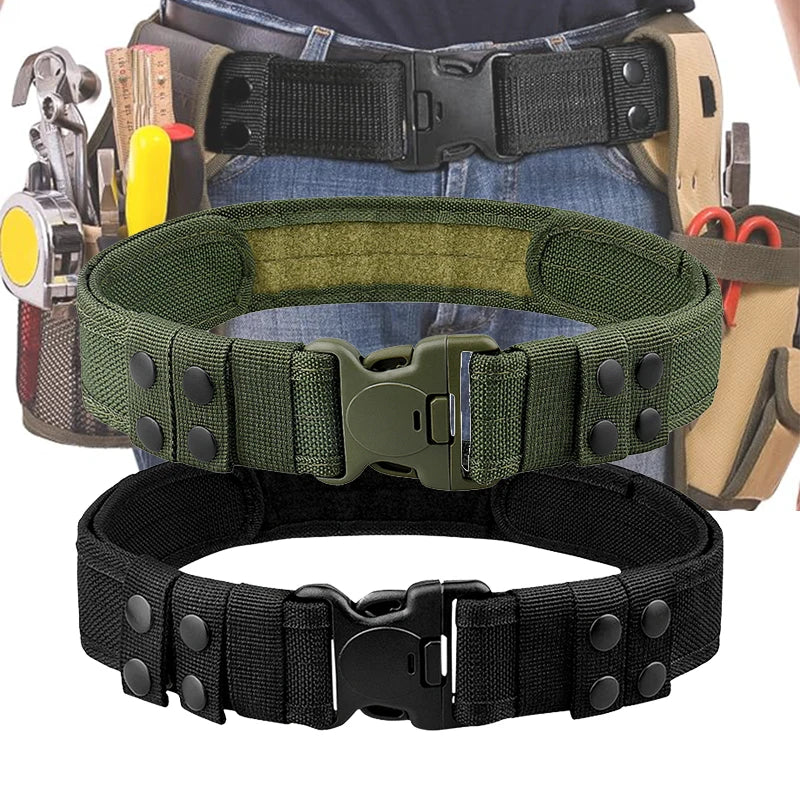 1pc Quick Release Tactical Belt for Men: Army Style Combat Belt for Outdoor Activities and Fishing