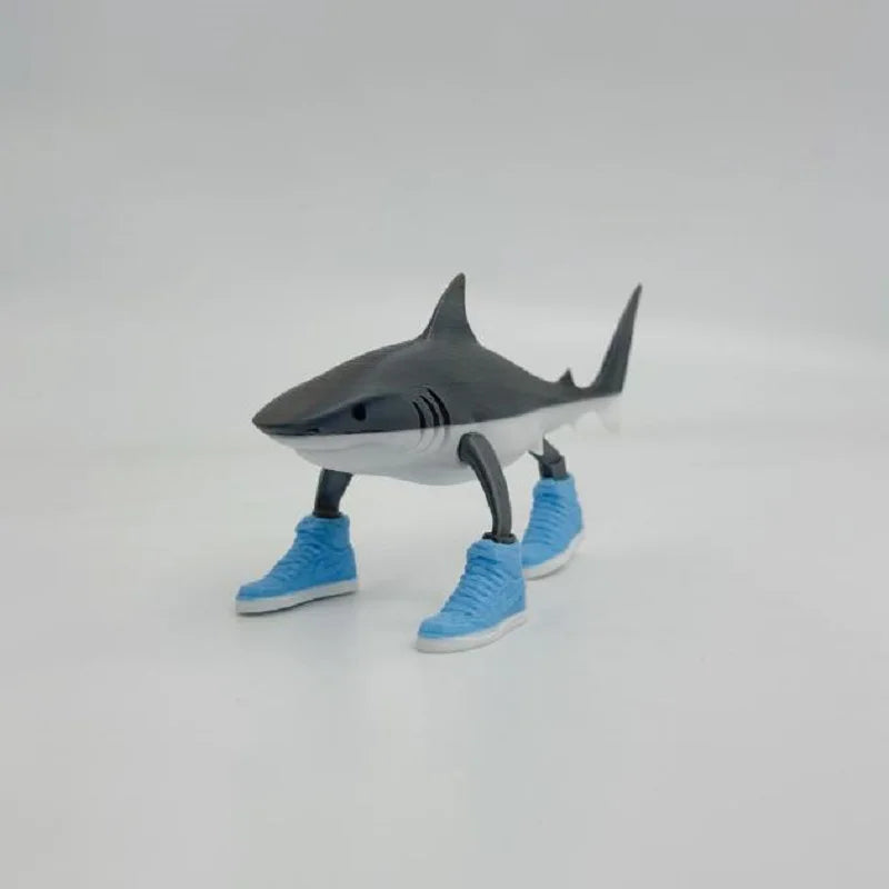 Shark Figurine Tungtungsahur 3D Printed Toy – Articulated Tralalero Desktop Decoration, Funny Ornament Doll