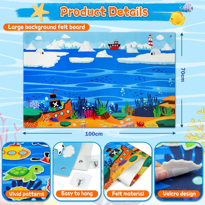 Farm Animals Felt Story Board Set – Interactive Early Learning Wall Puzzle Toys for Toddlers