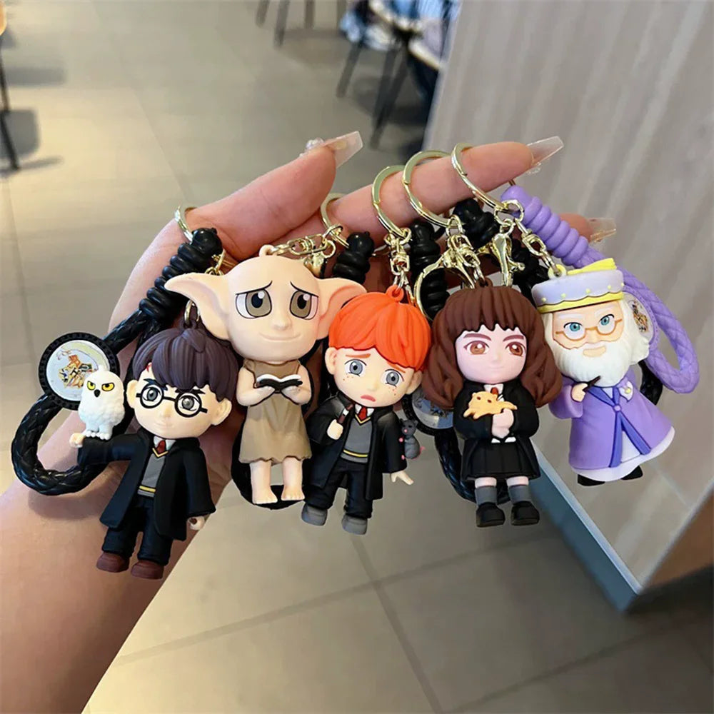 Anime Harry Potter Keychain – Cute Potter Doll Pendant for Bags, Car, Phone, Birthday Gift