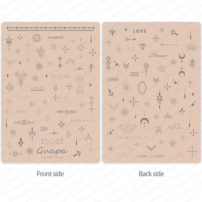Silicone Practice Skin for Permanent Makeup — Double-Sided Latex Sheet with Brows Design for Hair Stroke Training