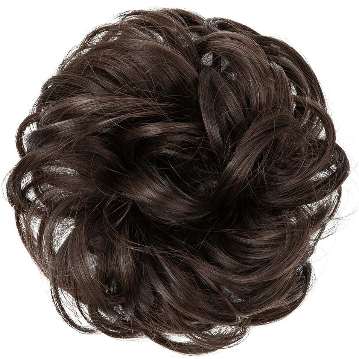 Synthetic Messy Hairpiece Chignon Scrunchie – Blonde & Brown Donut Bun for Women, Elastic Daily Use Hair Extension H9