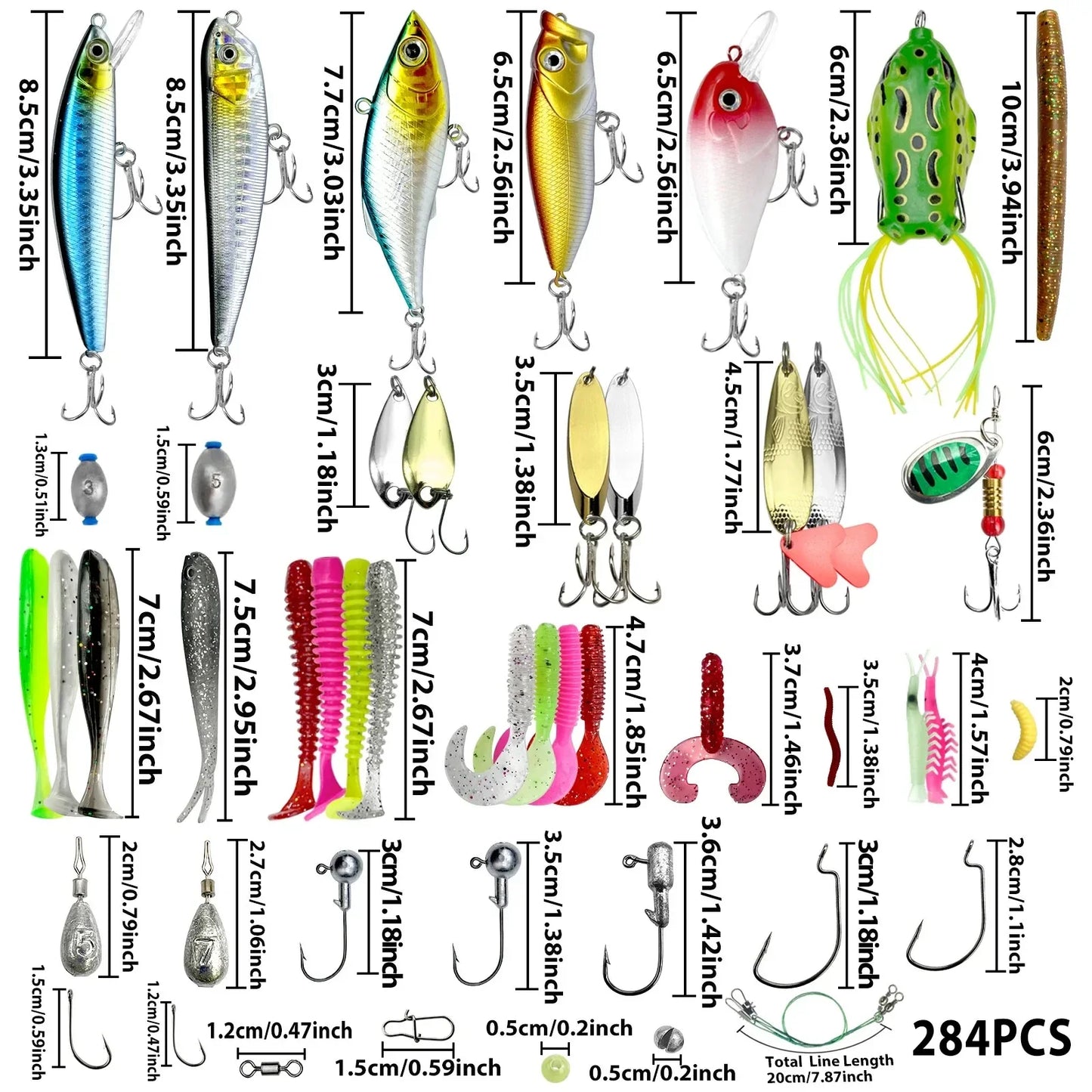 133/83PCS Fishing Lures Kit – Topwater Baits & Tackle Set for Bass, Trout & Salmon Fishing Accessories