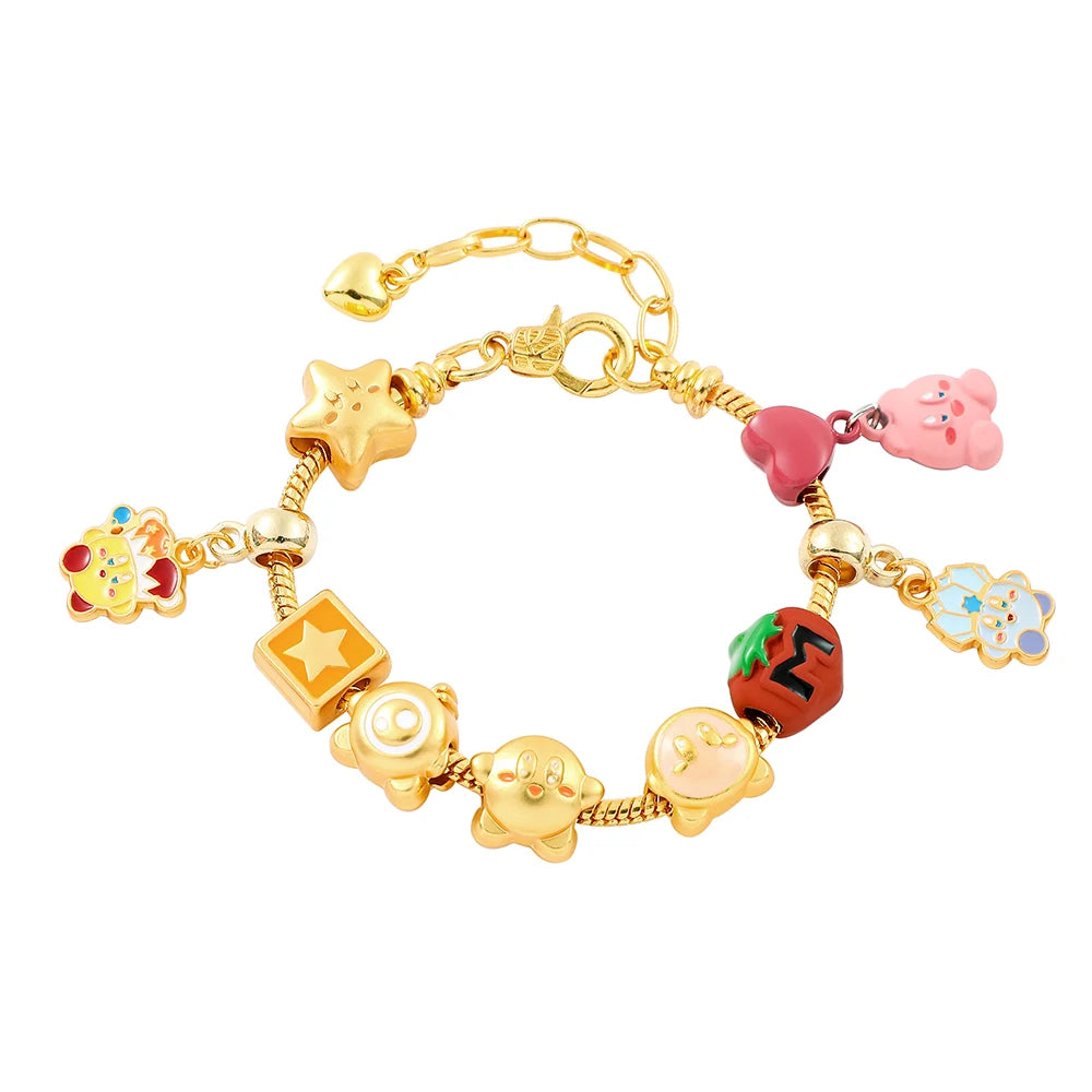 Kirby DIY Beaded Bracelet - Cute Cartoon Gaming Fashion Accessory, Cosplay Prop & Gift for Fans