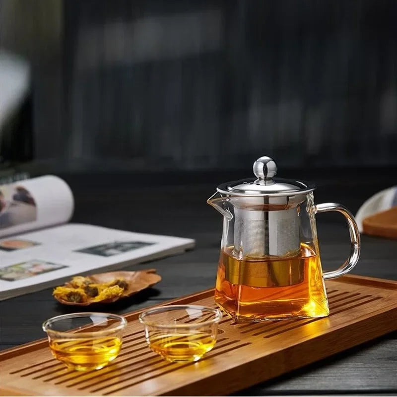 Glass Teapot with Infuser Tea Set - Kettle Maker Jug for Home, Kitchen, Dining & Bar Teaware