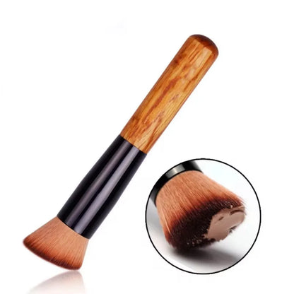 Professional Kabuki Makeup Brush – Flat Top Foundation & Blush Cosmetic Beauty Brush for Smooth Powder Application