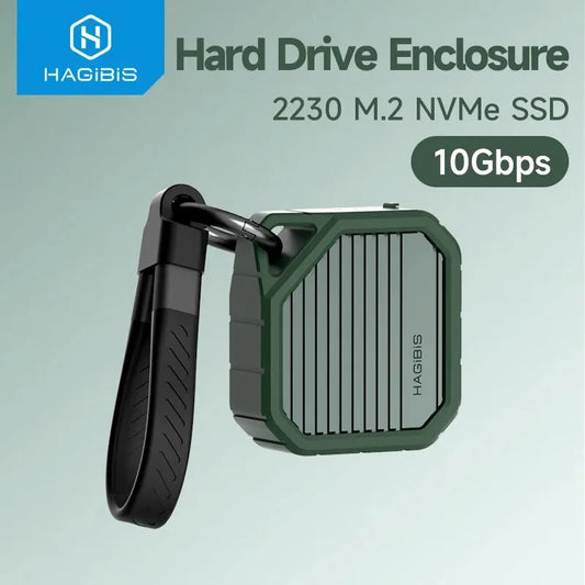 Hagibis 2230 M.2 NVMe SSD Enclosure – USB 3.2 Gen 2 10Gbps External Case for Laptop, iPhone 16 Pro, iPad