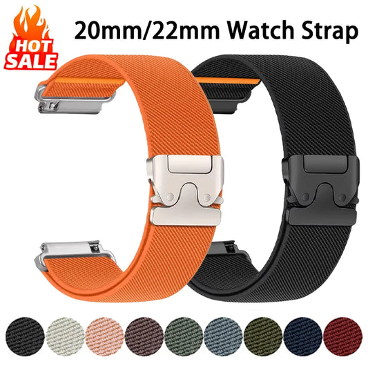 20mm & 22mm Smartwatch Band - Parachute Buckle Replacement Strap for Amazfit Bip, GTS & GTR Series