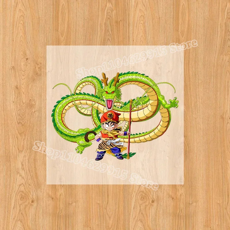 Dragon Ball Goku Heat Transfer Sticker – DIY Anime Iron-On Patch for T-Shirts & Sweatshirts