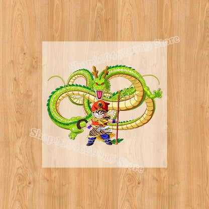Dragon Ball Goku Heat Transfer Sticker – DIY Anime Iron-On Patch for T-Shirts & Sweatshirts