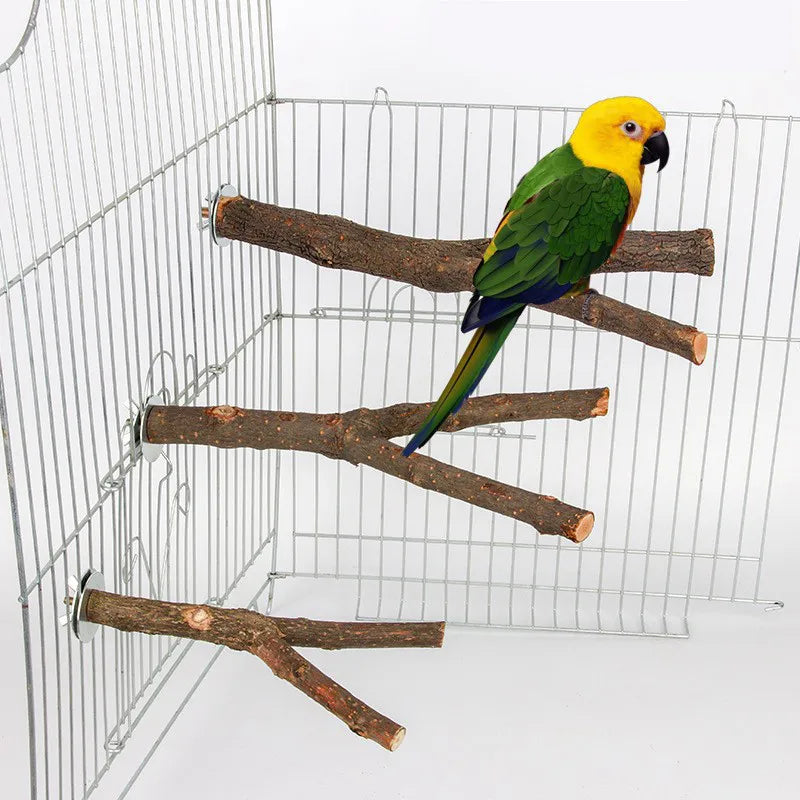 1 Piece Bird Cage Wooden Perches: 15/20/30cm Stand Tree Branch Accessories - Enhance Your Bird's Habitat