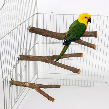 1 Piece Bird Cage Wooden Perches: 15/20/30cm Stand Tree Branch Accessories - Enhance Your Bird's Habitat