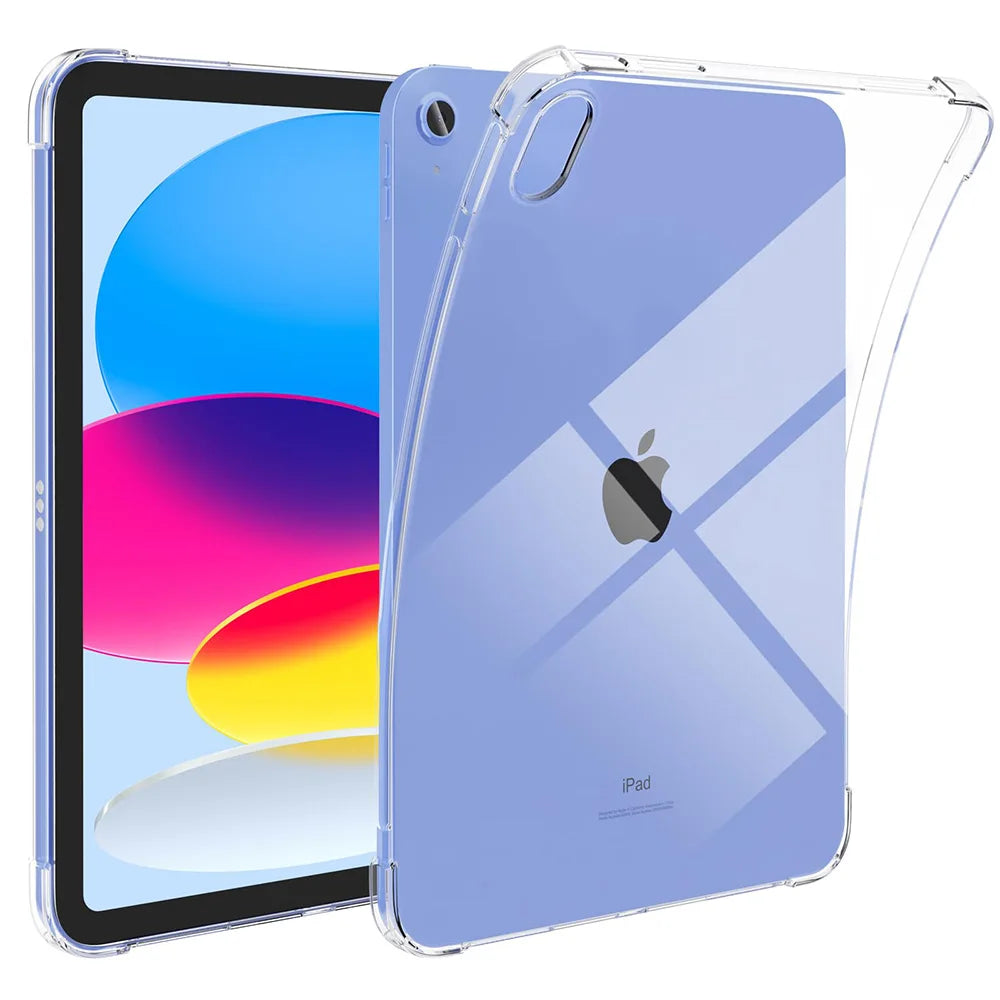 Transparent iPad Case - Clear Protective Cover for iPad A16/11th Gen, 7th–10th Gen, 10.2/10.9-Inch & Mini 1–8