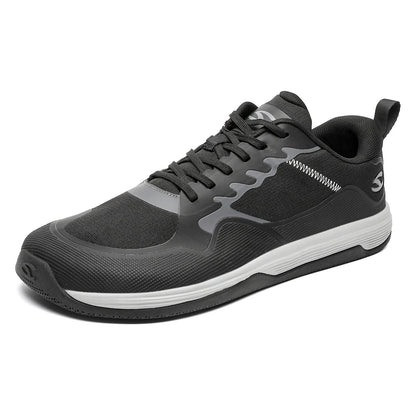 HOBIBEAR Unisex Walking Sneakers – Lace-Up Hiking & Running Shoes for Men & Women, Outdoor Artificial Leather Trainers