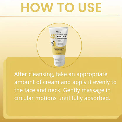 Kojic Acid Face Cream - Dark Spot Correcting Moisturizer for Even Skin Tone, Brightening & Day Night Hydration