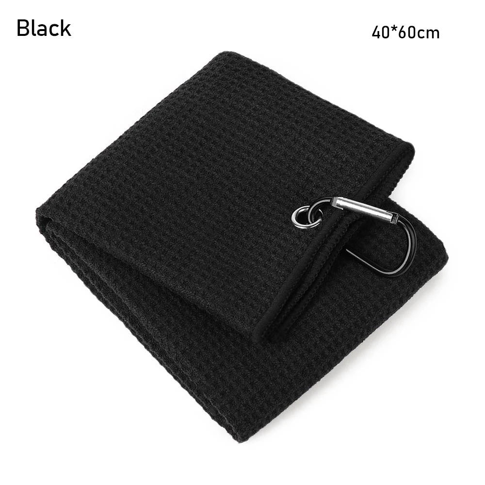Microfiber Golf Ball Towel - 8 Colors Cleaning Towel with Carabiner Hook for Golf Clubs and Accessories