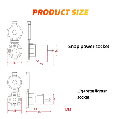 Universal Car Cigarette Lighter Socket Adapter 12V–24V – Portable Power Outlet Converter 120W–250W for Car, Truck, Motorcycle & Boat Accessories