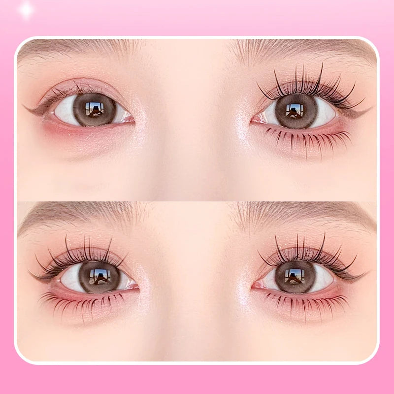 Large Capacity Girls’ Glue-Free False Eyelashes – Natural Wispy Reusable Bottom & Top Lashes, Easy Apply