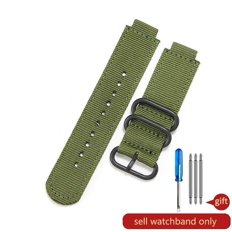 16mm Premium Nylon Canvas Watch Strap for Casio DW-5600 DW-5610 GW-B5600 - Convex Interface Replacement Wristband