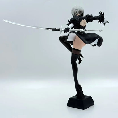 24CM NieR: Automata 2B PVC Action Figure — YoRHa No.2 Lifeform Collectible Doll | Kaine Nier Statue Gift