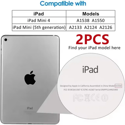 2PCS 9H Tempered Glass Screen Protector for iPad (10.2/9.7/10.5/10.9/11) Pro, Air & Mini – Anti-Scratch HD Protective Film