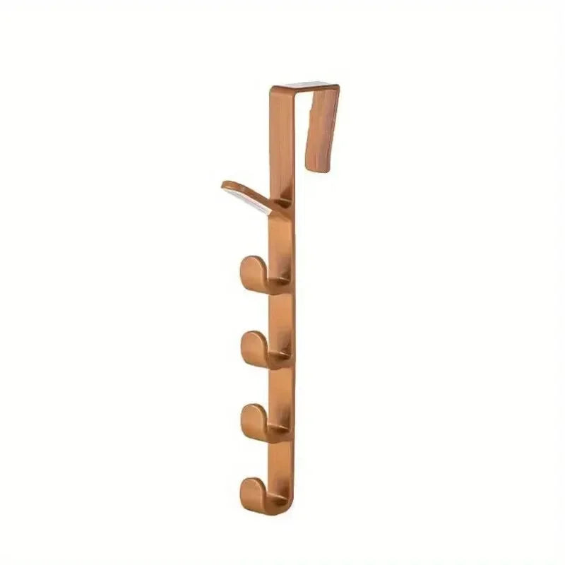 Over-the-Door Bedroom Hanger — Plastic Clothes & Bag Rack for Home Storage Organization