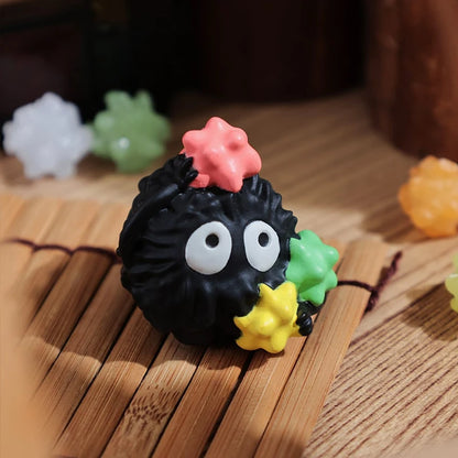 Japanese Anime White Dragon Elf Finger Doll — Faceless Male Coal Ball Decoration, Blind Box Toy for Birthday Gift