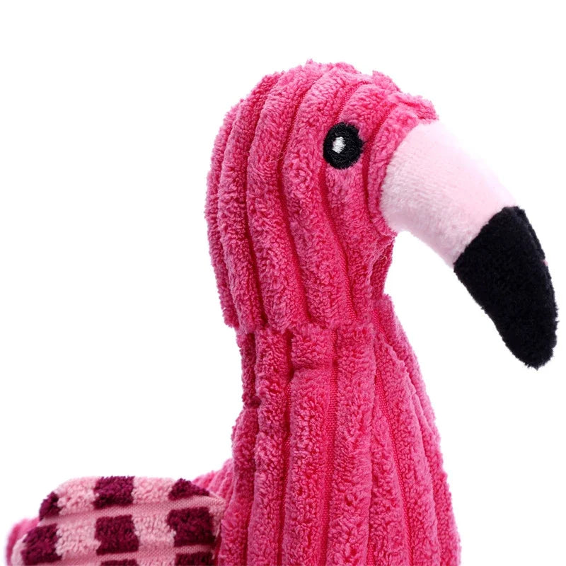 Animal Shape Plush Dog Toy – Squeaky, Bite-Resistant Corduroy Toy for Puppies, Dogs, and Cats