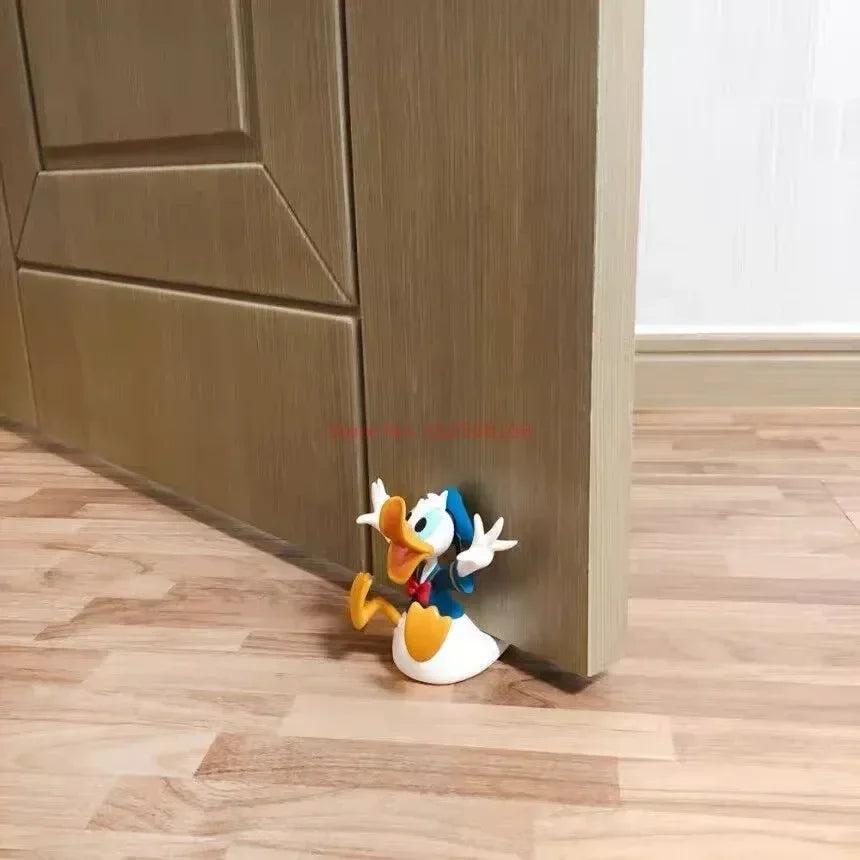Disney Mickey Mouse & Donald Duck Door Stoppers – Creative Cartoon Windproof Anti-Collision Reusable Door Blockers for Home & Office