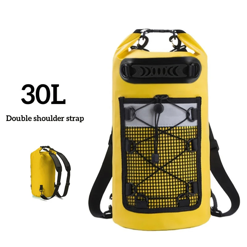 Waterproof PVC Dry Bag Backpack - 10L/20L Shoulder Bag for Kayaking, Trekking, Rafting, Surfing & Boating