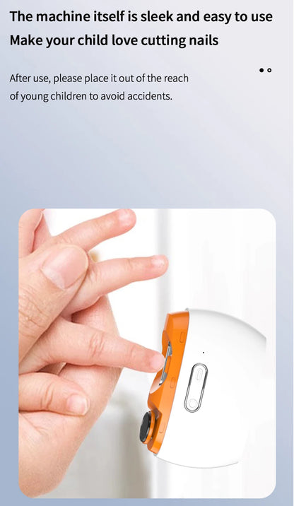 2-in-1 Electric Nail Clipper with Light - Type-C Rechargeable Manicure Machine, Portable Automatic Nail Cutter