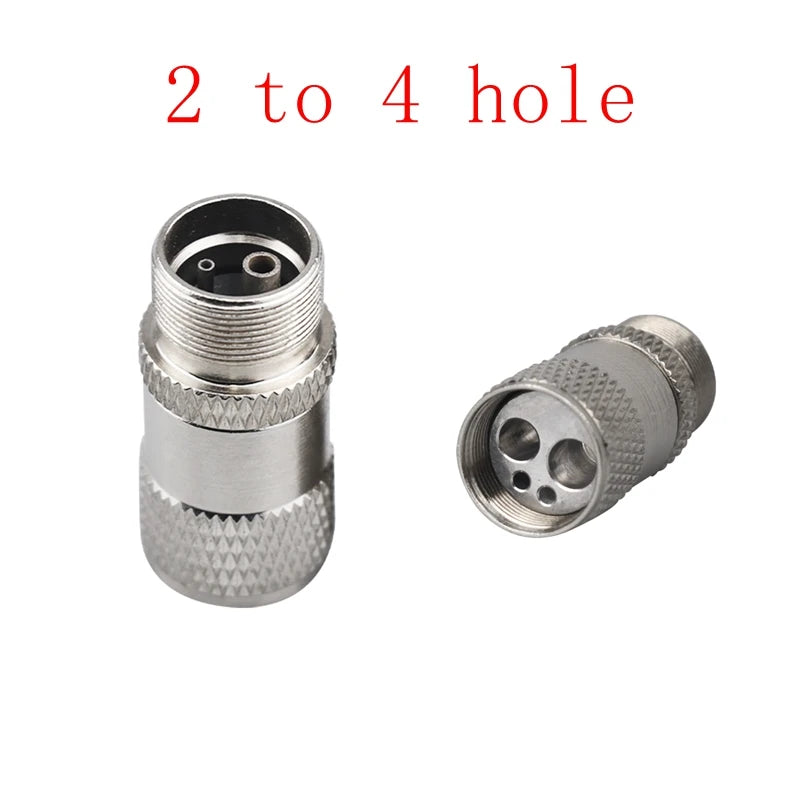 Dental Turbine Handpiece Adapter – 4 & 2 Hole Connector for High-Speed Handpiece Spare Parts
