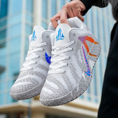 High-Top Basketball Shoes - Anti-Slip Shock Absorbing Breathable Sports Sneakers