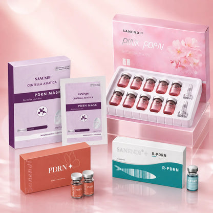 PDRN Salmon DNA Facial Serum - Skin Booster Ampoule & Beauty Salon Care Kit for Glowing Skin