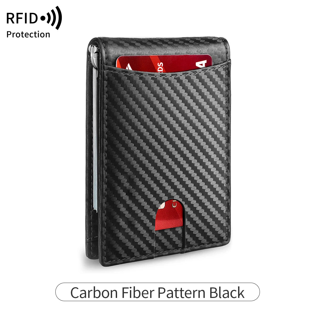 RFID Carbon Fiber Men’s Wallet — Ultra-Thin Mini Card Holder with 7 Slots