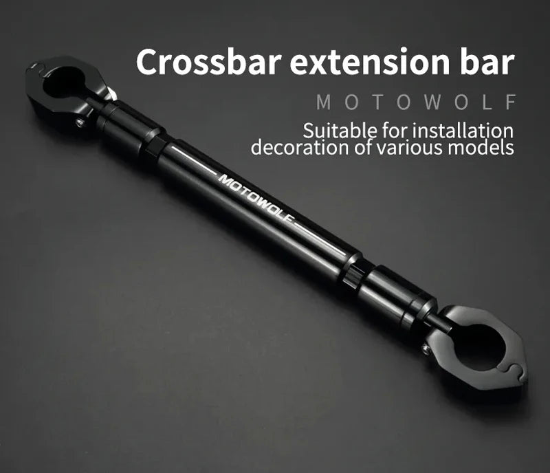 22mm CNC Aluminum Motorcycle & Scooter Crossbar – Reinforced Mount Bracket for Phone, GPS, Spotlight & Headlights