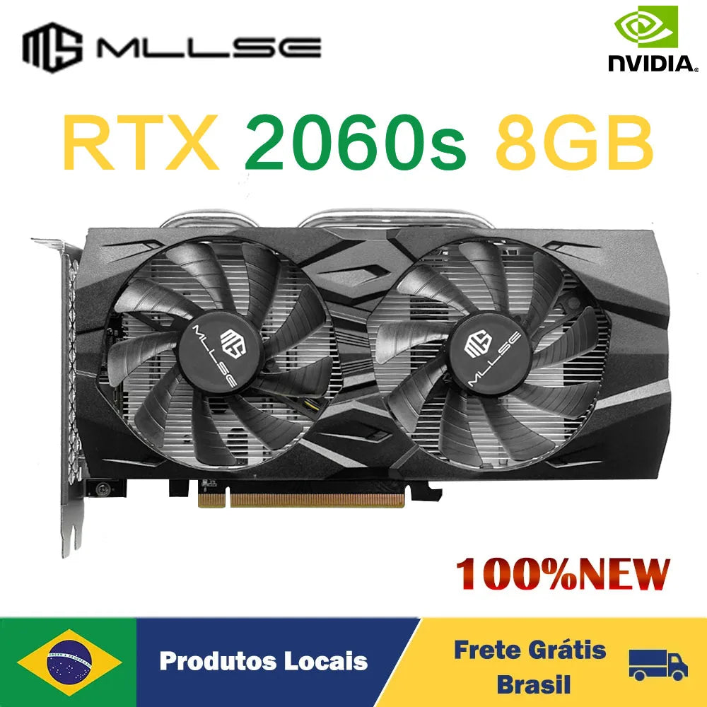 MLLSE RTX 2060 Super 8GB Gaming Graphics Card — GDDR6 256-Bit, 8-Pin PCIe 3.0x16 for High-Performance Gaming
