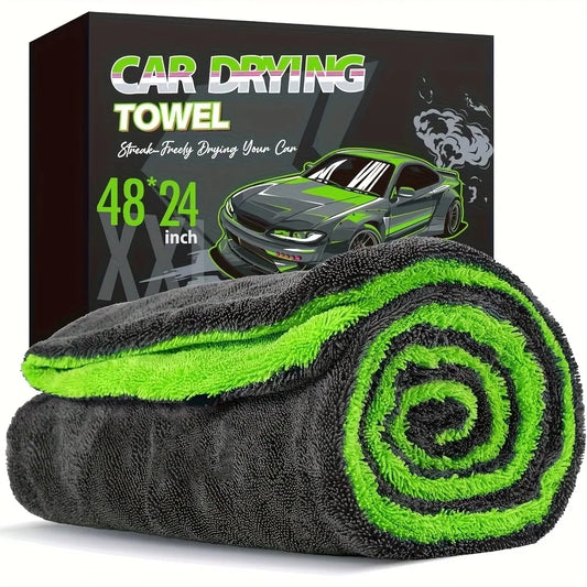 1000GSM Double-Sided Microfiber Car Drying Towel for SUV & Truck – High Absorbency Scratch-Free Cloth with Twisted Yarn Technology