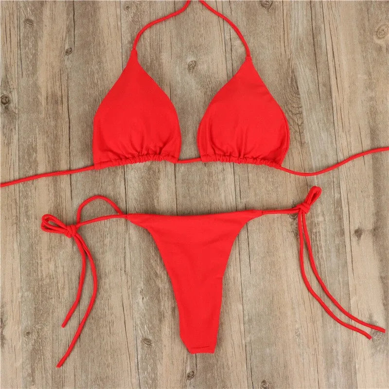 Women’s Sexy Push Up Bikini Set – Padded Bra Thong Two Piece Swimsuit Beachwear Bathing Suit Summer Swimwear