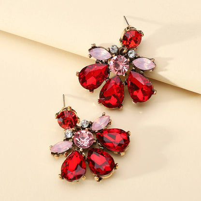 Luxury Crystal Geometric Dangle Earrings – Fashion Wedding & Party Jewelry for Women