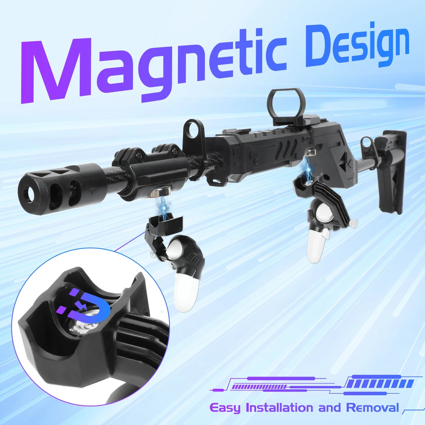 Grip Holster for Meta Quest 3/3S – VR Gaming Pistol Accessory, Personalized Quest 3S Controller Holder